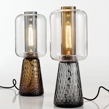 Billig Nordic Post Moderne Mode Einfache Glas Tisch Lampe Antike Öl Lampe Dekorative Schreibtisch Lampe Bar Studie Studio Schlafzimmer Wohnzimmer