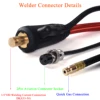 WP26 WP26FV WP26F TIG Welding Torch Gas-Electric Integrated Rubber Super Soft Red Hose 4M 35-50 Euro Connector 13FT Air Cooled ► Photo 3/6