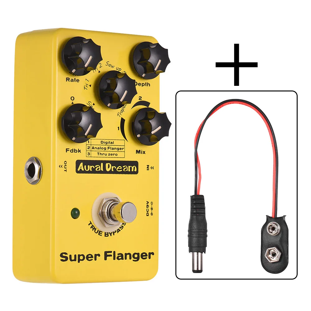 Super Flanger педаль эффектов для гитары 3 режима Flanger корпус из алюминиевого сплава True Bypass