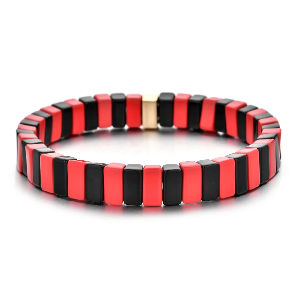 Горячая распродажа Новые складные эмалированные цветные браслеты унисекс красочные модные браслеты для мужчин Медный сплав спортивный браслет Femme