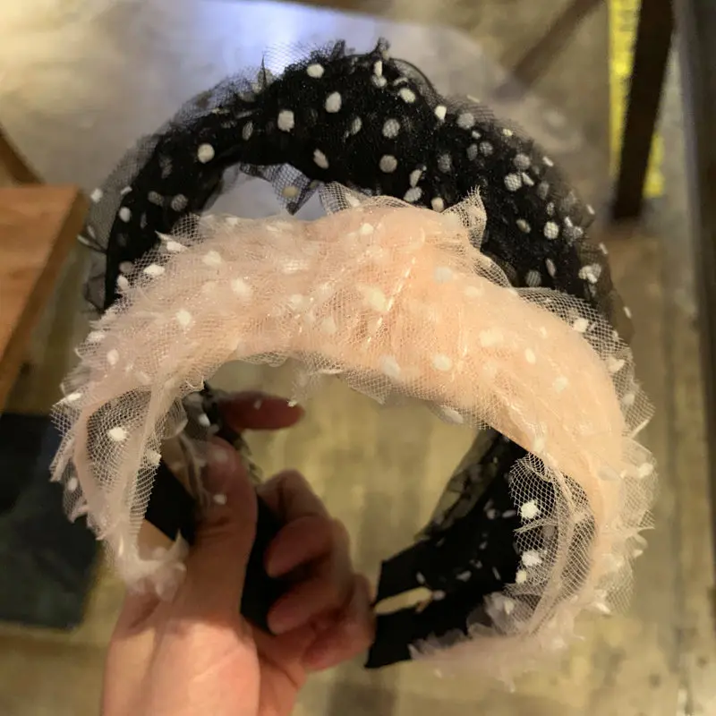 US $129.00 30pcslot DIY Simple Multi Lace Net Gauze Wave Point Head Bands Floral Tie Knot HeadBands Hair Styling Tools Accessory HA1551