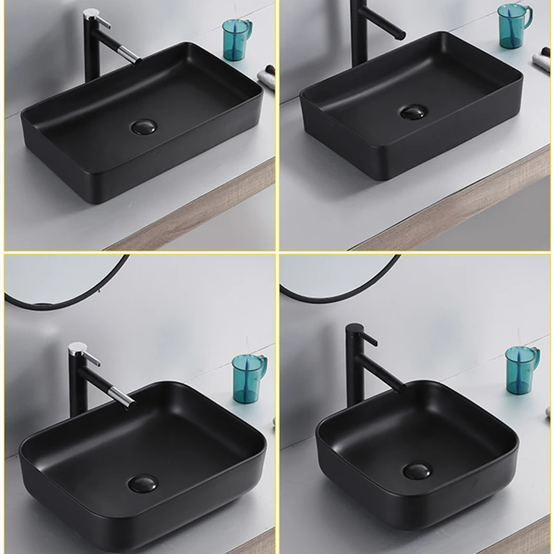 

Brazil Overseas Warehouse Basin Ceramic Bathroom Sink White Above Counter Basin with Drain Pipe Shampoo Sinks