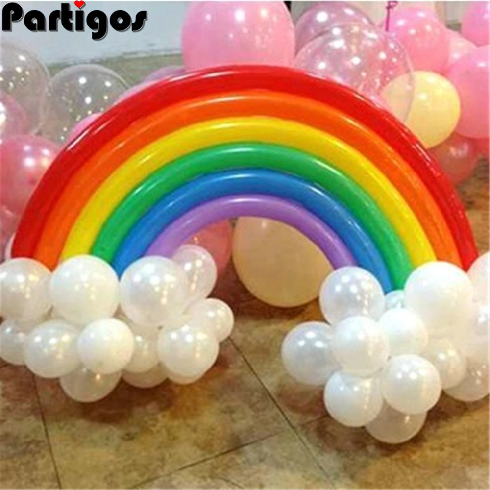 Juego De Accesorios De Decoracion Para Ninos Set De 26 Unids Set De Bolas Magicas Para Regalo De Cumpleanos Y Navidad Conjunto De Globos De Banda Arcoiris Globos Y Accesorios Aliexpress