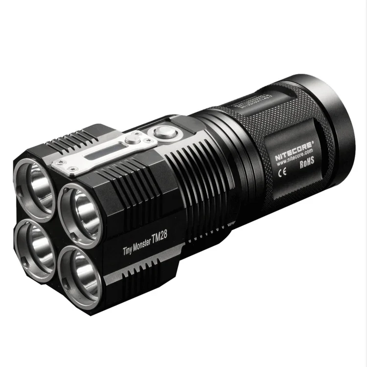 Бесплатная доставка миниатюрный Монстр NITECORE TM28 6000 LMs CREE XHP35 HI 4xLED перезаряжаемый с