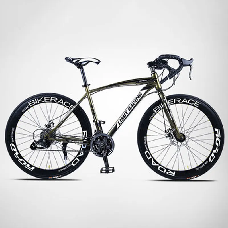 Bicycle 26 Inch 27 Speed Bend Fixed Gear Road Bike Male and Female Students Broken Wind Road Racing Bicycle