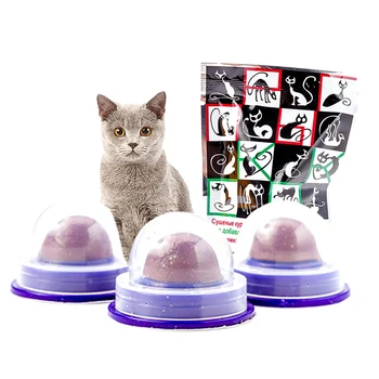 

1 PCS Healthy Cat Snacks Catnip Sugar Candy Licking Nutrition Gel Energy Ball Toy for Cats Kittens Increase Drinking Water Help