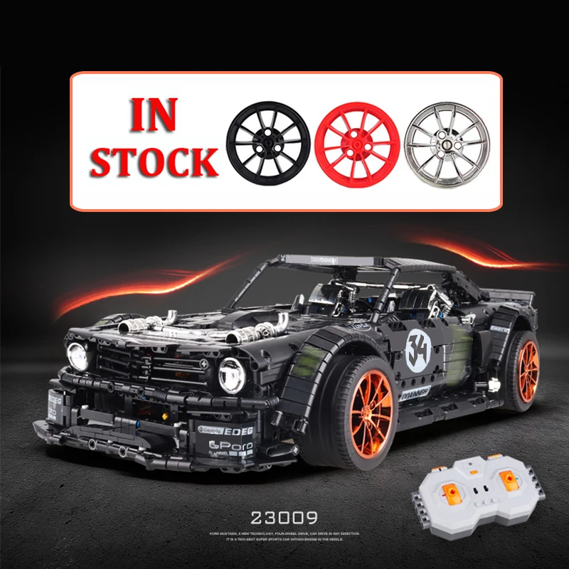 23009 Новинка 1965 Ford Mustang Hoonicorn гоночный автомобиль Ft Technic 20102 MOC 22970 конструкторные