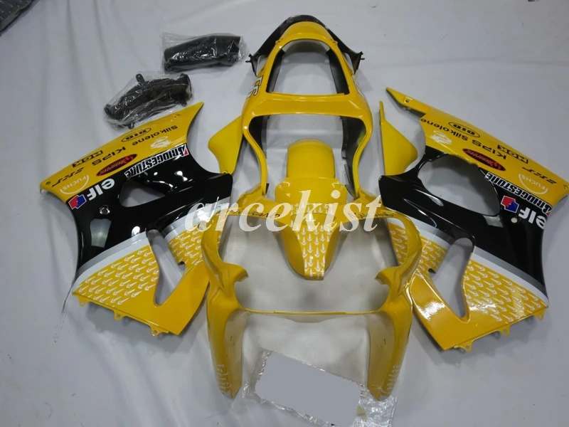 

4 Gifts New ABS Motorcycle Full Fairing kit Fit for kawasaki Ninja ZX-6R 636 6R 00 02 01 2000 2001 2002 Bodywork set yellow
