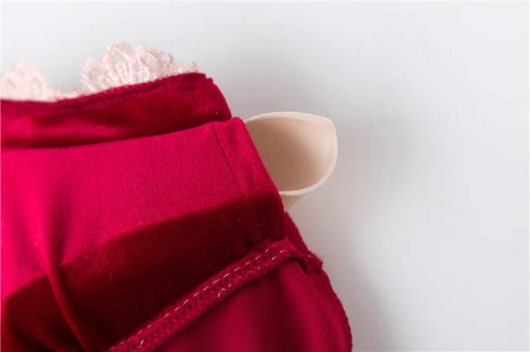 Весенне-осенняя новая кружевная Женская сексуальная одежда для сна Женское ночное белье винно-красного цвета комплект из 2 предметов