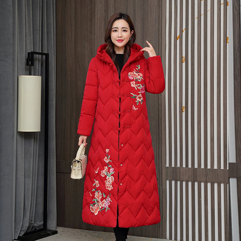 Mom Coat Ethnic Style Cotton Outwear Women Winter Chinese Style ...