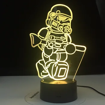 

Latest Figure Imperial Cartoon Stormtrooper 3d Lamp Nightlight for Kids Bedroom Decoration Table Led Night Light Star Wars Gift