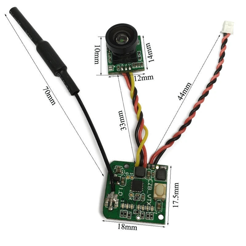 FFYY-Turbowing 5.8G 48Ch 25Mw 700Tvl Wide Angle Fpv Transmitter Camera Ntsc/Pal Combo for Fpv Multicopter Drone