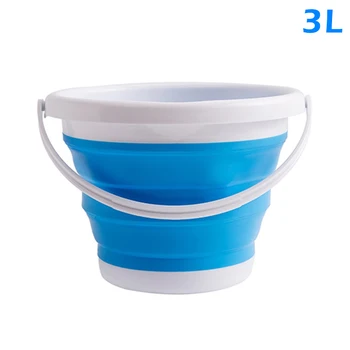 

Foldable Silicone Bucket Collapsible Basin Bowl for Travel Camping Hiking Fishing HYD88