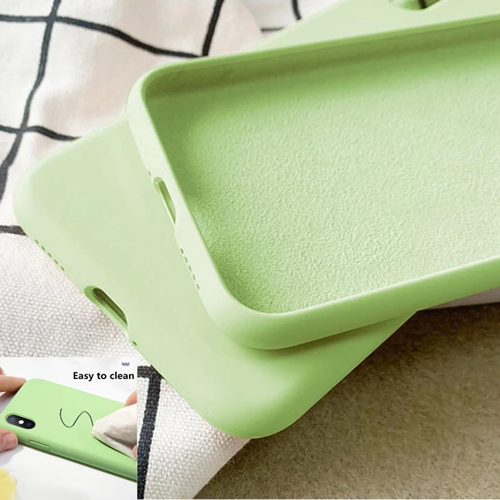 

Phone case for Apple X XS Liquid Silicone Full Protective cover Case Coque For iPhone 6 6S 7 8 Plus Funda XR XS Max Without Logo
