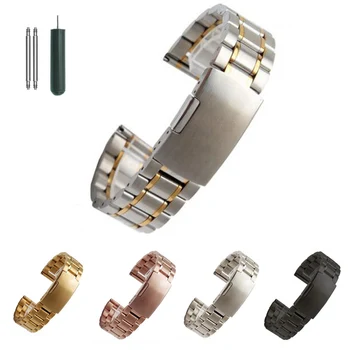 

Stainless Steel Watch band Solid Metal Watch Bracelet Strap Men Women Watchband 14mm 16mm 18mm 20mm 22mm 24mm Butterfly Clasp