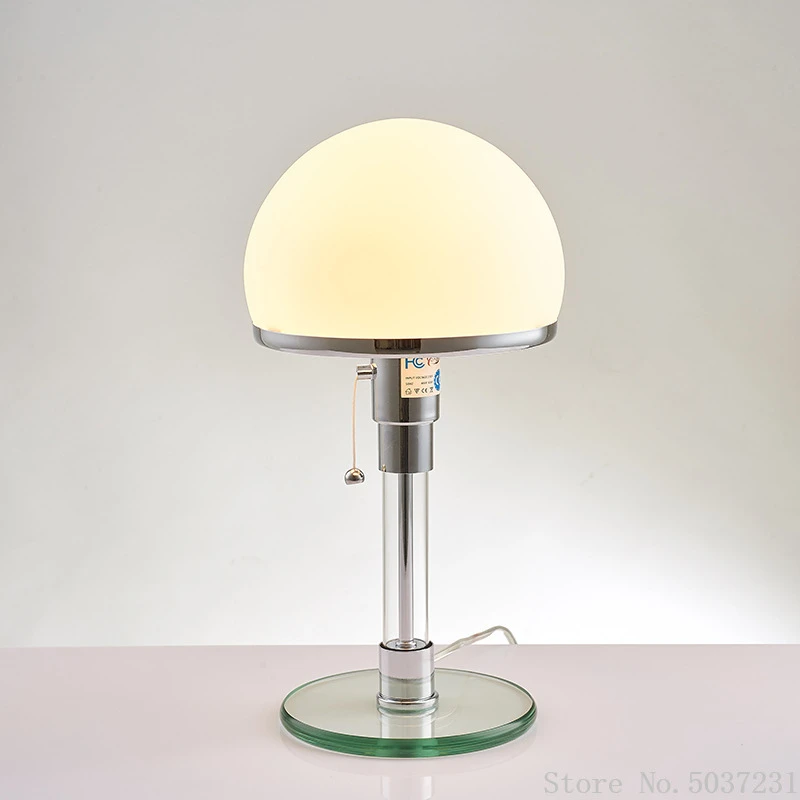 Deense Designer Tafellamp Bauhaus Lamp Nordic Glans Glas Led Desk Lights  Slaapkamer Nachtkastje Lamp Home Deco Staande Lamp|Table Lamps| - AliExpress