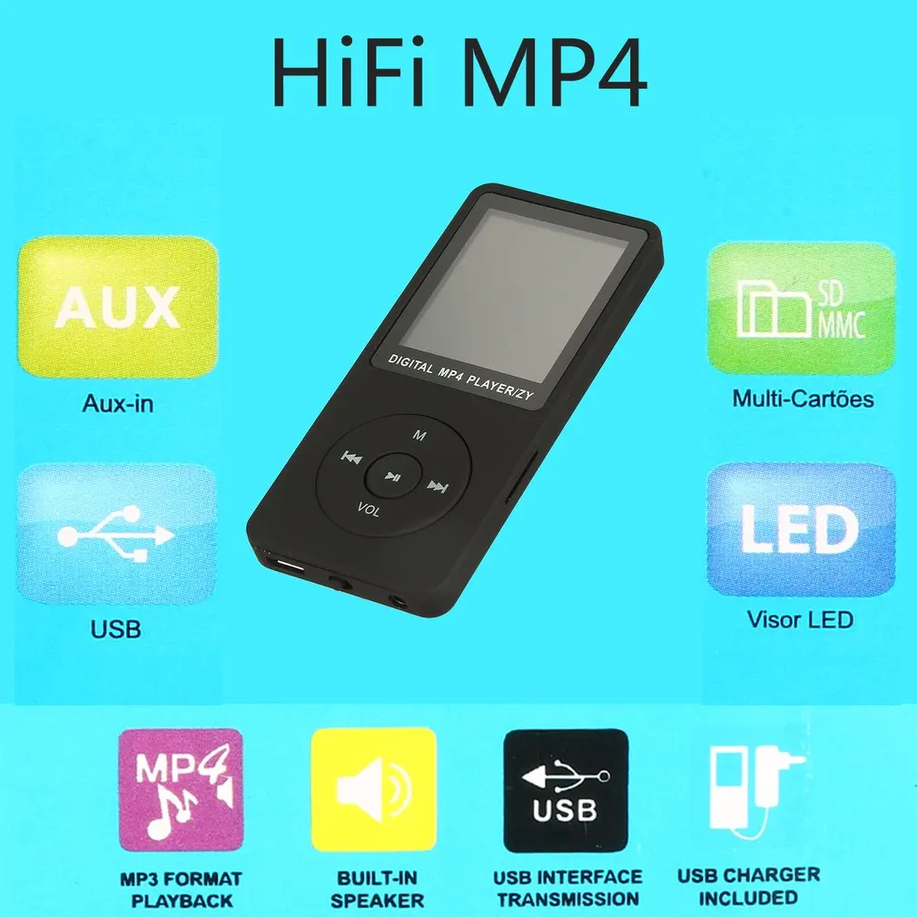 Спортивный MP3 ультратонкий легкий переносной экран MP3 музыкальный плеер MP4 портативный 1,8 дюймов Студенческая карта вставки