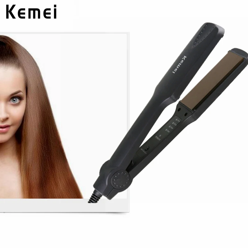 Kemei выпрямитель для волос с четырьмя зубцами Регулировка температуры профессиональный электронный утюжок для волос Инструменты для укладки волос plancha de pelo