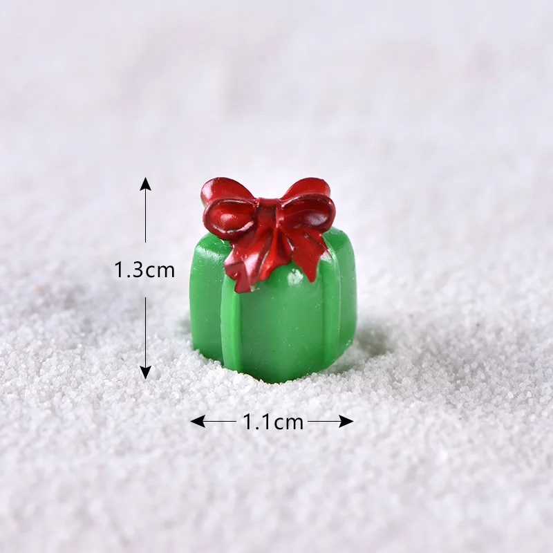 Mini Christmas Tree Snowman Gift Box shaped Ornament Sleigh Micro Landscape kids room decor Snow Scene Christmas Decor for home - Цвет: 24