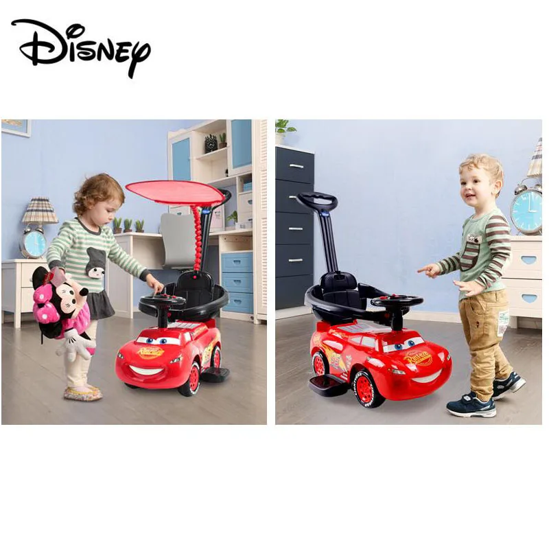 

Disney Car Walker Toy Child Twist Car Baby Toddler Walker Suitable For 1-3 Years Old Baby Stroller Can Sit With Awning Walker