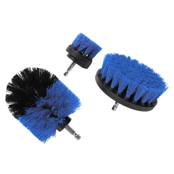

3 Sets Of Electric Washing Machine Drill Cleaning Brush Small Car Shower Electric Multi-Function Scrub Drill Cleaning Tool Blue