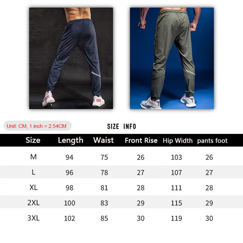 Men's Breathable Sport Pants Joggers 