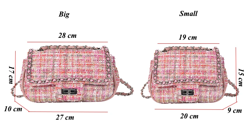 Элегантная твидовая Женская откидная квадратная сумка зимняя новая качественная шерстяная женская дизайнерская сумочка с замком и цепочкой сумка-мессенджер