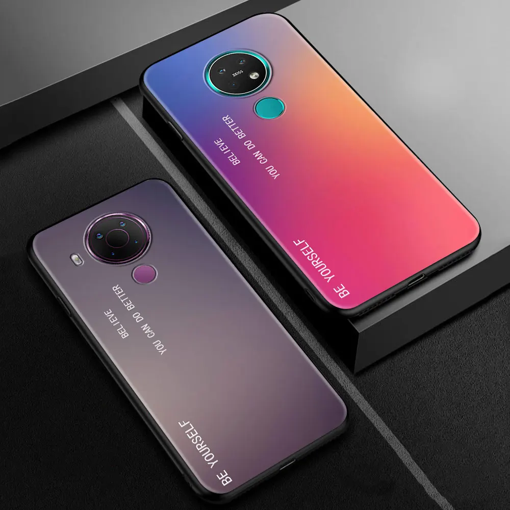 Gradient BE YOURSELF Cell Phone Case for Nokia 5.4 7.2 3.4 5.3 2.3 3.2 8.3 5G 2.4 2.2 4.2 1.3 1.4 C20 G20 X20 Cover Coque