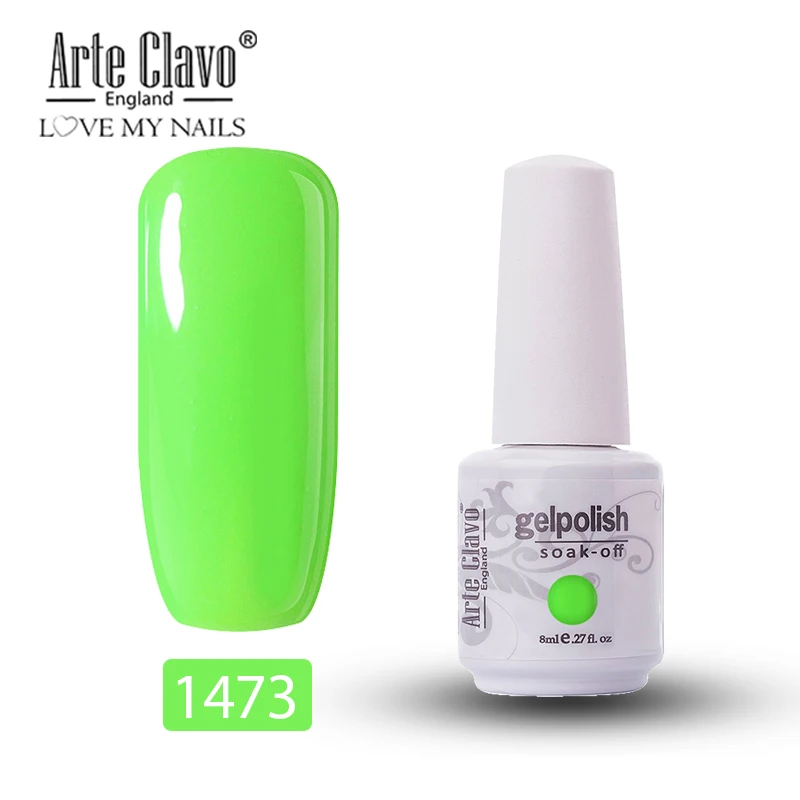 Arte Clavo гель лак верхнее покрытие основа пальто яркое длительное усиление 8 мл Прозрачный Маникюр УФ Гель-лак для ногтей праймер для ногтей - Цвет: 1473