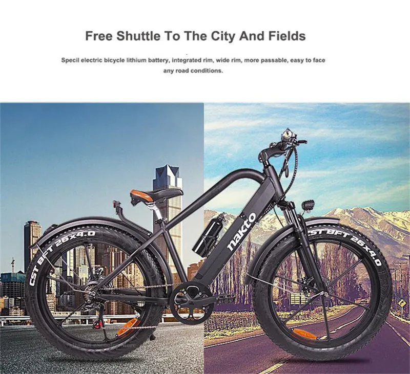 Daibot Off Road Electric Bike 500W 48V Two Wheels Electric Bicycles 26 Inch 4.0 Wide Tires Mountain Electric Scooters Adults  (22)