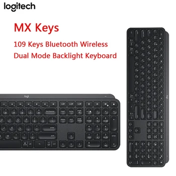 

Logitech MX Keys Bluetooth Wireless Keyboard 109 Keys Dual Mode Backlight Rechargeable Easy-Switch Office Keyboard for 3 Devices