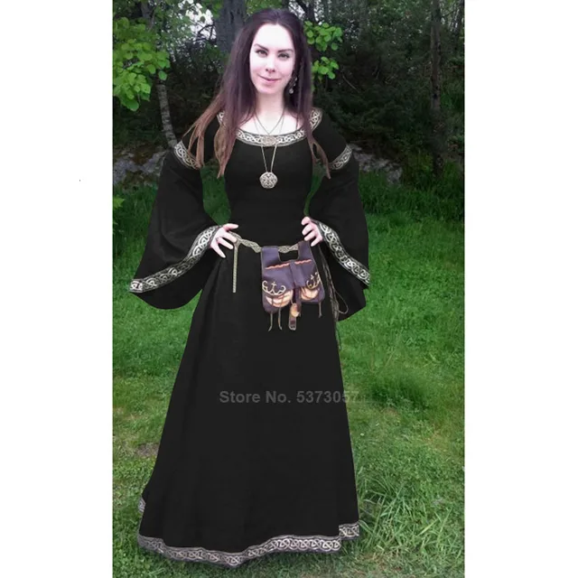Vestido de Cosplay Medieval de Cotume para mujer, vestido bordado de  princesa de la Edad Media renacentista, actuación en escenario, talla  grande S-5XL, 2022 - AliExpress