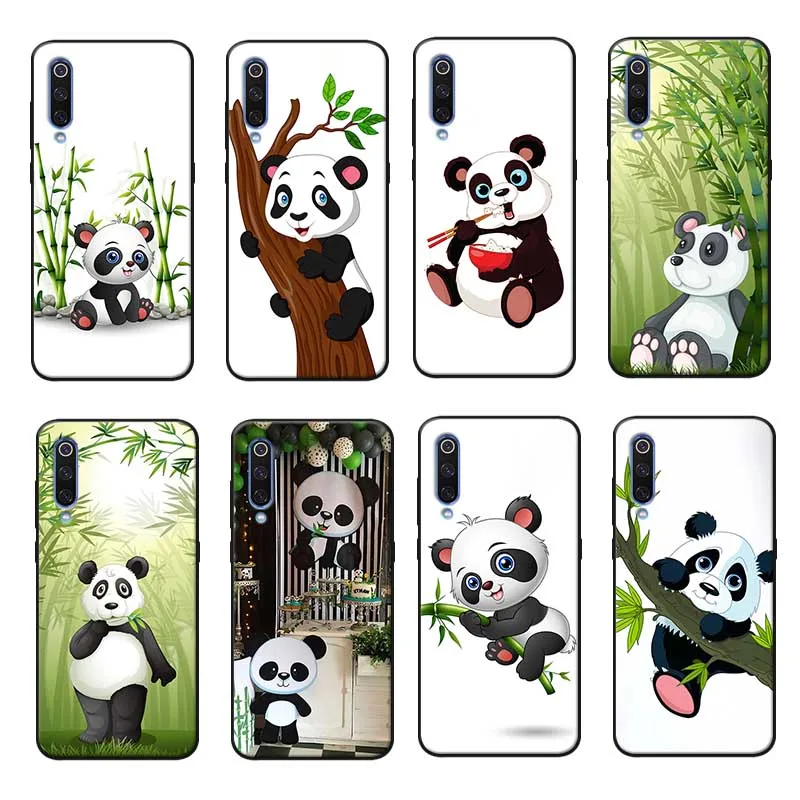 For xiaomi redmi k30 8 8a note pro Clear Soft Silicone Phone Case Funny Cartoon Panda |