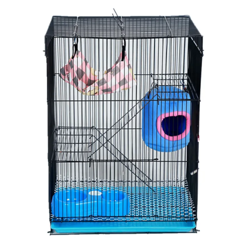 

Dragon cat Golden Flower Demon King hamster guinea pig honey bag cage large size super three-layer coarse squirrel cage