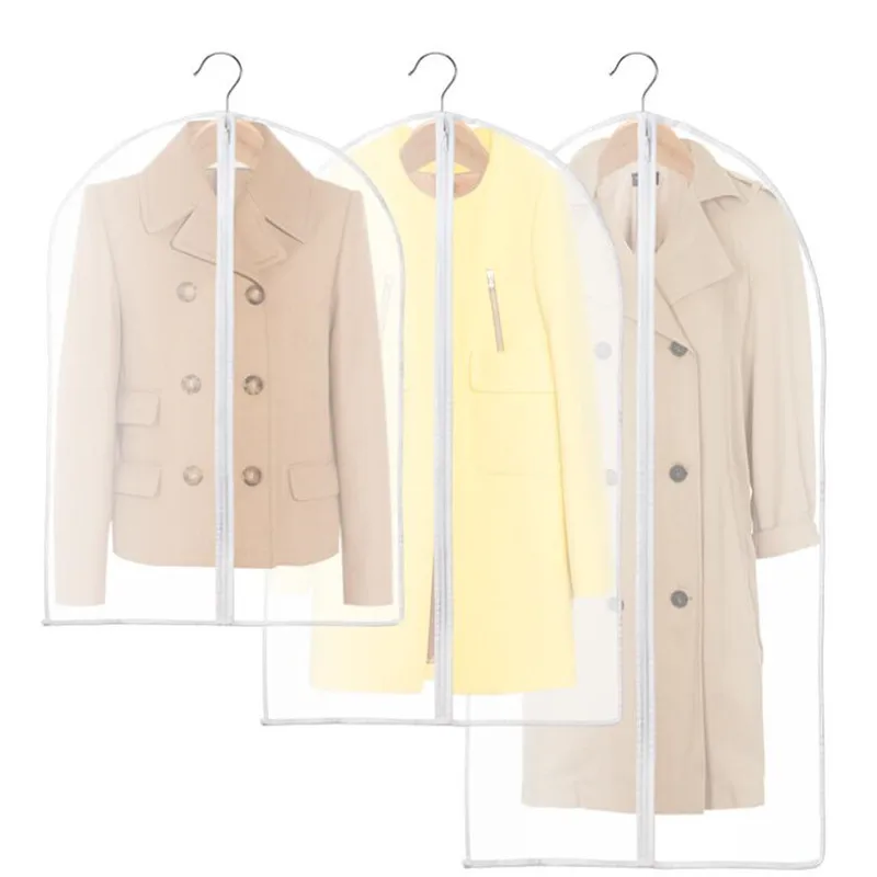 6 шт./партия, влагостойкие сумки для одежды, дышащие сумки для хранения пылесборников на молнии, сумки для костюма, танцевальная одежда, чехлы для одежды, прозрачные