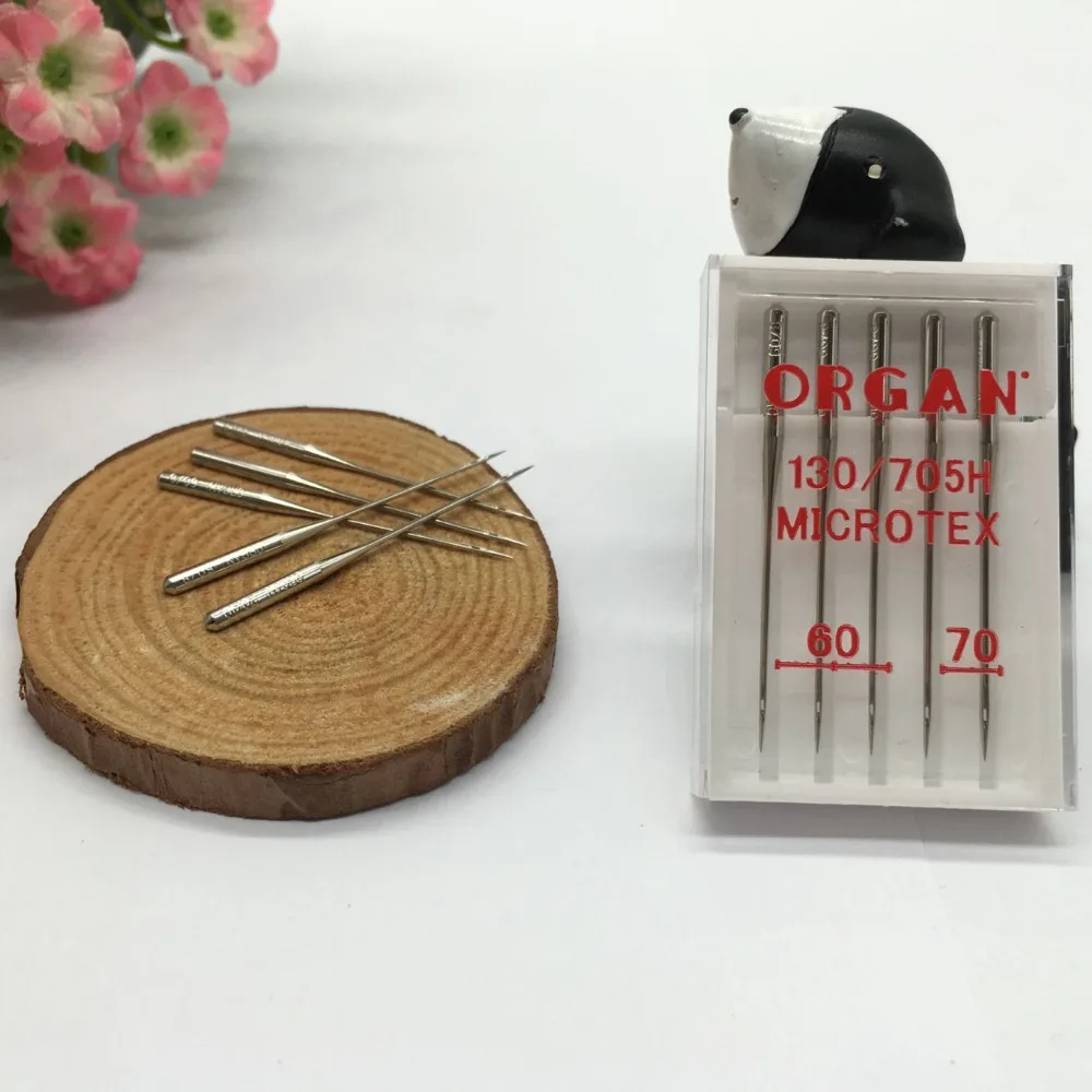 Швейные иглы organ 130/705H Высокое качество машинные иглы универсальные иголки для обычных тканей(1 упаковка = 5 шт - Цвет: 2size Microtexneedle