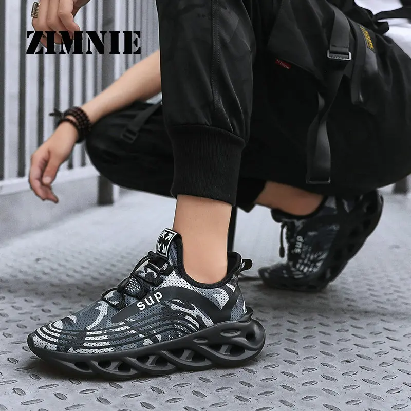 ZIMNIE/Новинка; мужские кроссовки с амортизацией; дышащая легкая удобная обувь; уличные спортивные кроссовки; Walkin