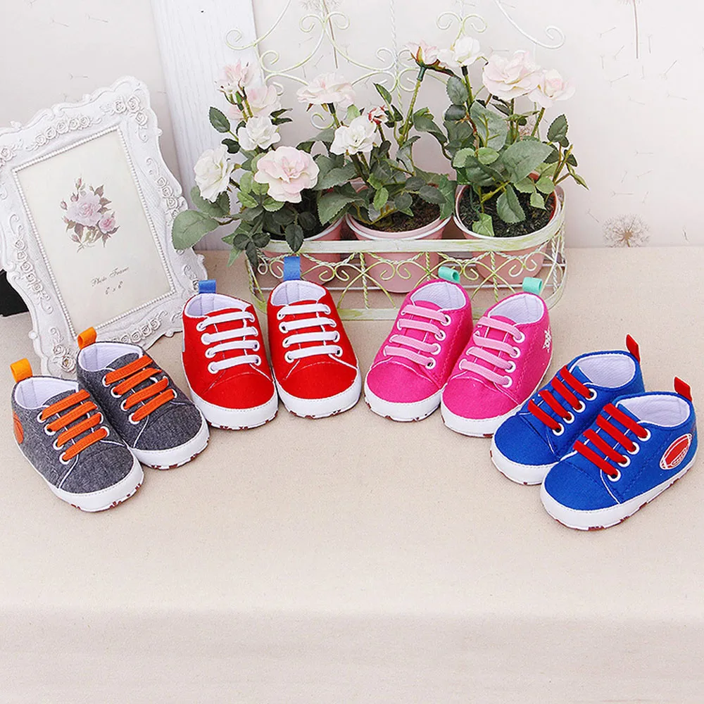 Lovely Newborn Toddler Baby Girls Boys Solid Soft Prewalker Casual Flats Shoes 