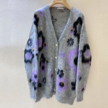 

Women Knitted Cardigan Sweater Autumn Winter 2020 Casual O-Neck Long Sleeve Knit Sweater Coat Female Tops