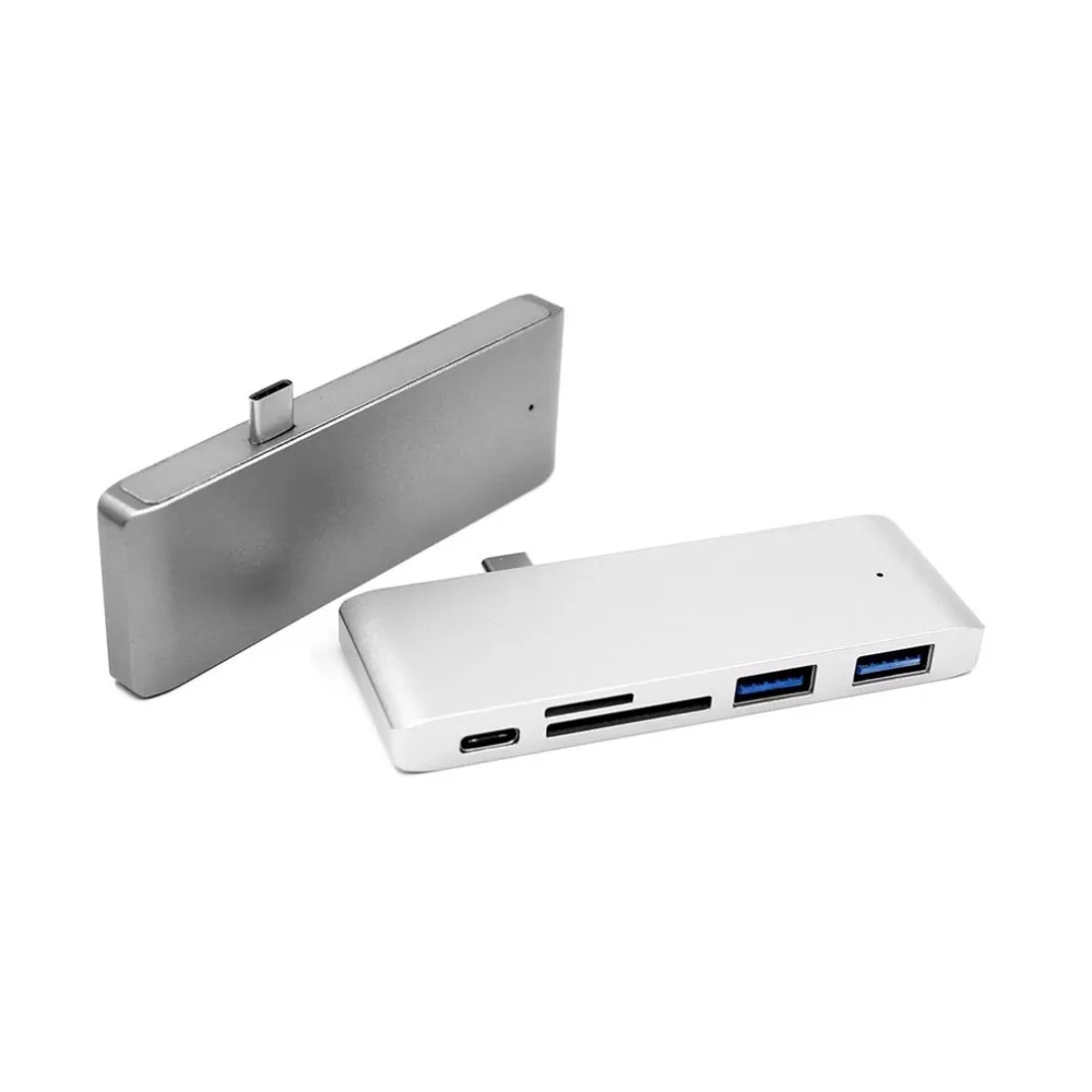 LESHP 5 в 1 type C к USB 3,0 концентратор адаптер для зарядки синхронизации данных считыватель карт многопортовый комбинированный конвертер для Macbook Pro 1" 15"