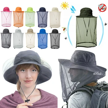 

Mosquito Head Net Sun Hat Bug Bee Protection Mesh Fishing Outdoor Men Women Cap