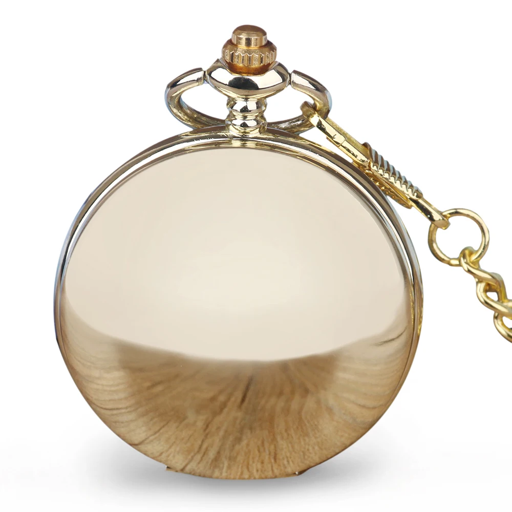 Luxury Golden Full Double Hunter Mechanical Pocket Watches Engraved Men Pocket&Fob Watches Women Pocket Watch Chain Gift
