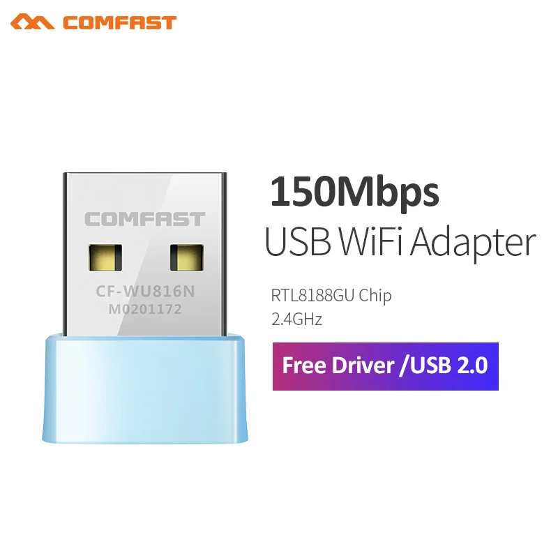 Беспроводной мини WiFi адаптер 150 Мбит/с приемник USB Wifi антенна Realtek 2 4G ключ Wi Fi