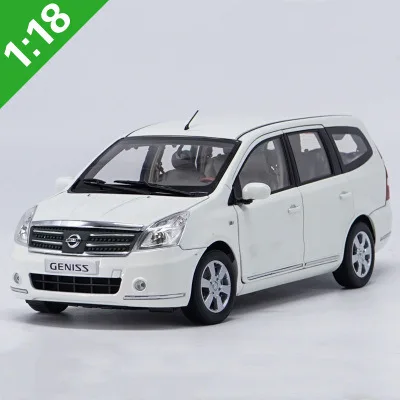 Бутик 1:18 Nissan GENISS MPV 6 модель сплава двери, моделирование литой металлическая модель автомобиля, расширенная коллекция подарок - Цвет: White