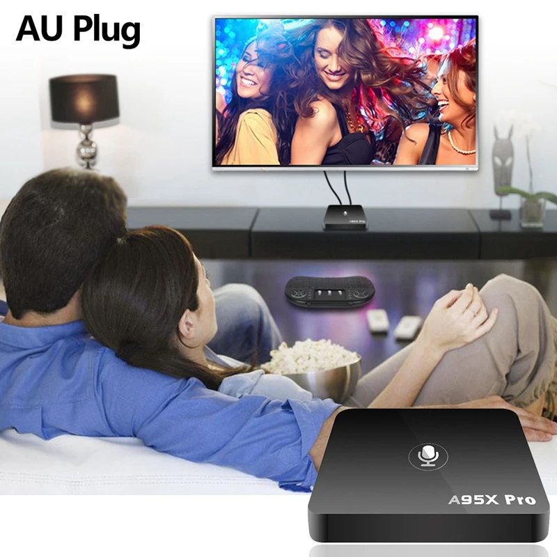 A95X pro Android 7 1 Smart tv Box четырехъядерный 2 ГБ/16 ГБ Смарт медиаплеер AU|ТВ-приставки и