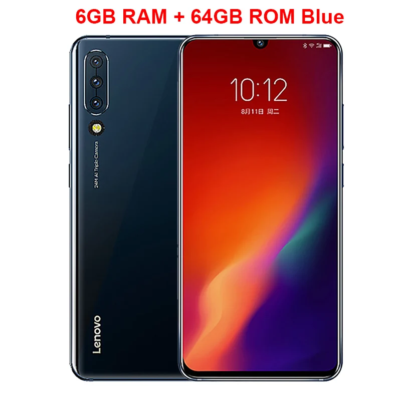 6GB 64GB BLUE Мобильный телефон lenovo Z6, 6,39 дюймов, Snapdragon 730, 6 ГБ ОЗУ, 64 Гб ПЗУ, Восьмиядерный Четырехъядерный Смартфон Snapdragon 730 - Цвет: 6GB 64GB BLUE