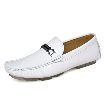 

Fashion Spring Summer Leather Men Shoes Loafers Male Flat Soft Breathable Casual Boat Driver Footwear Driving Sapatos Masculinos