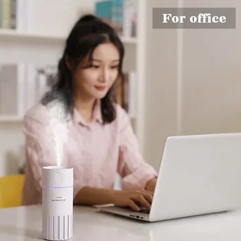 

320ML Air Humidifier with LED Night Lamp Mini Fan Aroma Diffuser Air Purifier USB Powered for Home Office Car
