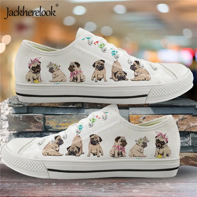 Jackherelook/милые парусиновые туфли с принтом щенка для мальчиков и девочек; уличные кроссовки; Вулканизированная обувь для домашних животных; прогулочная обувь с низким верхом - Color: HMFA903Z39A