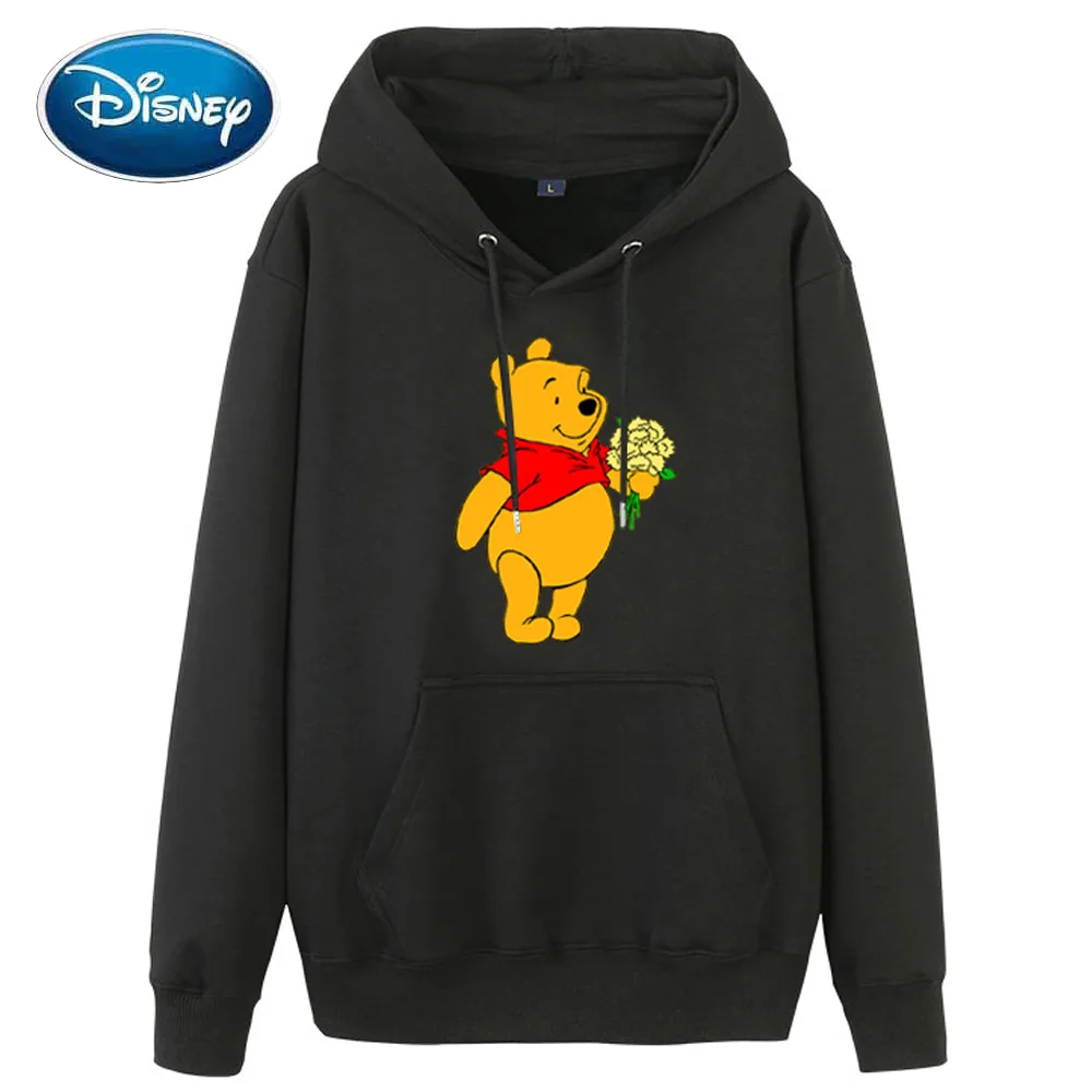 Disney Sweatshirt Winnie The Pooh Bear Floral Cartoon Print Hoodie ...